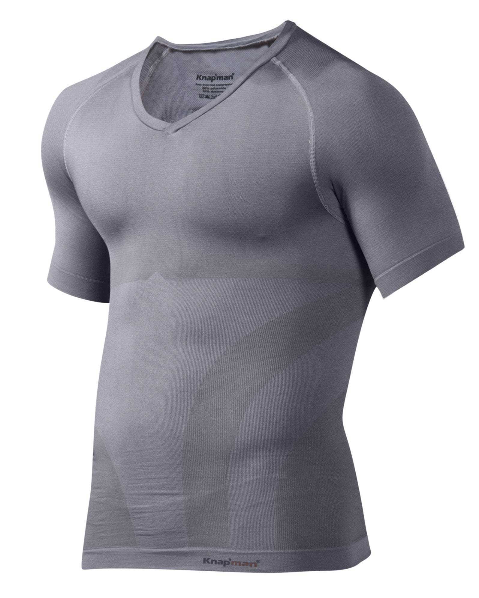 TWOPACK Knap'man Corrigerend Shirt V-hals 2.0 grijs - Knap'man - online-kopen - Knapman.be - De gespecialiseerde webwinkel in compressiekleding